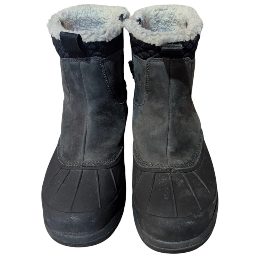 L.L. Bean Storm Chaser Zip 5 Boots Nubuck leather and Faux Sherpa Size 10